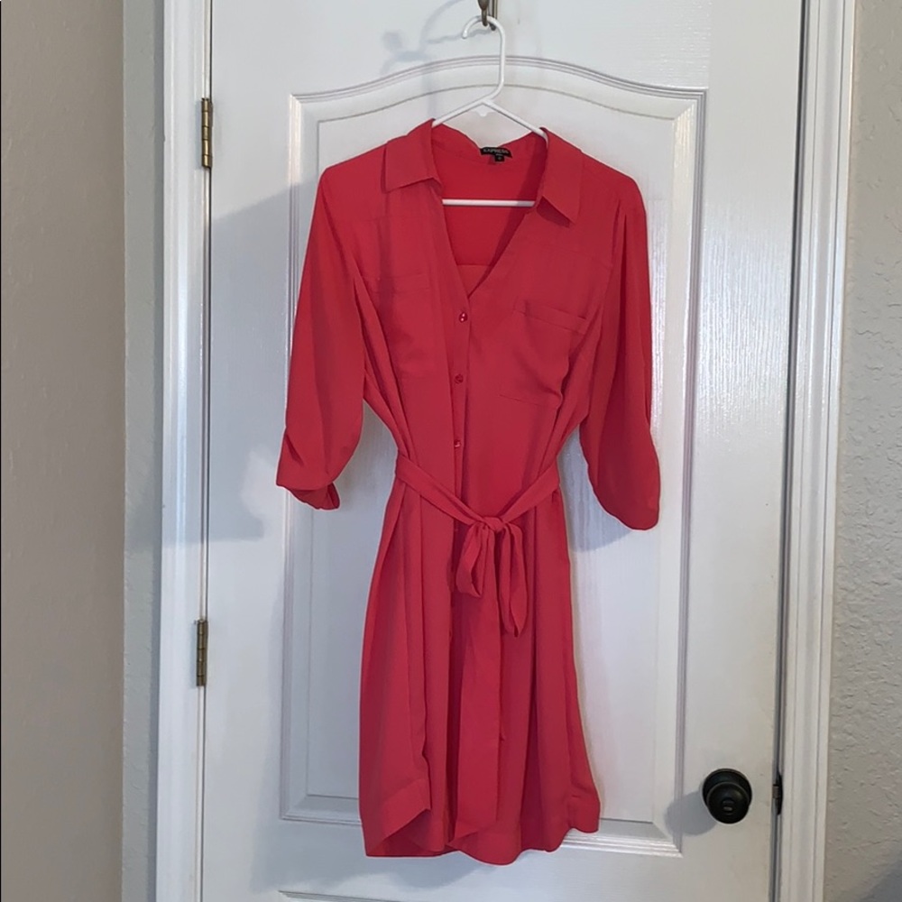 Express Portofino Belted Dress